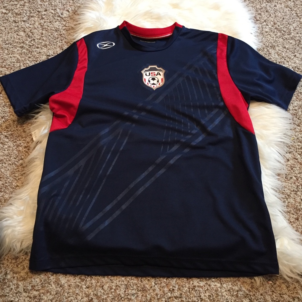 Xara Blue Red USA International Soccer Jersey, M